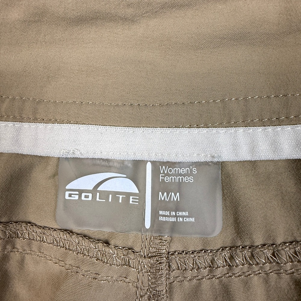 GoLite Womens Size Medium Khaki Tan Hiking Shorts Nylon Cargo Outdoor Trail - Picture 3 of 12
